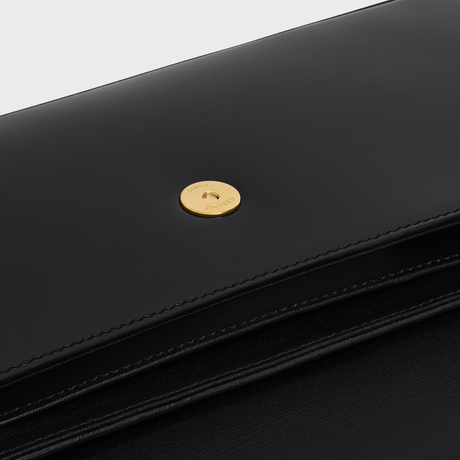 LOLA CLUTCH IN SHINY CALFSKIN BLACK - Image 4